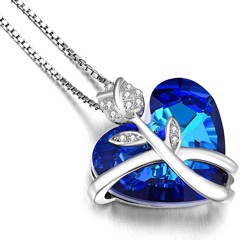 Rose Flower Necklace Sterling Silver Love - Image 4