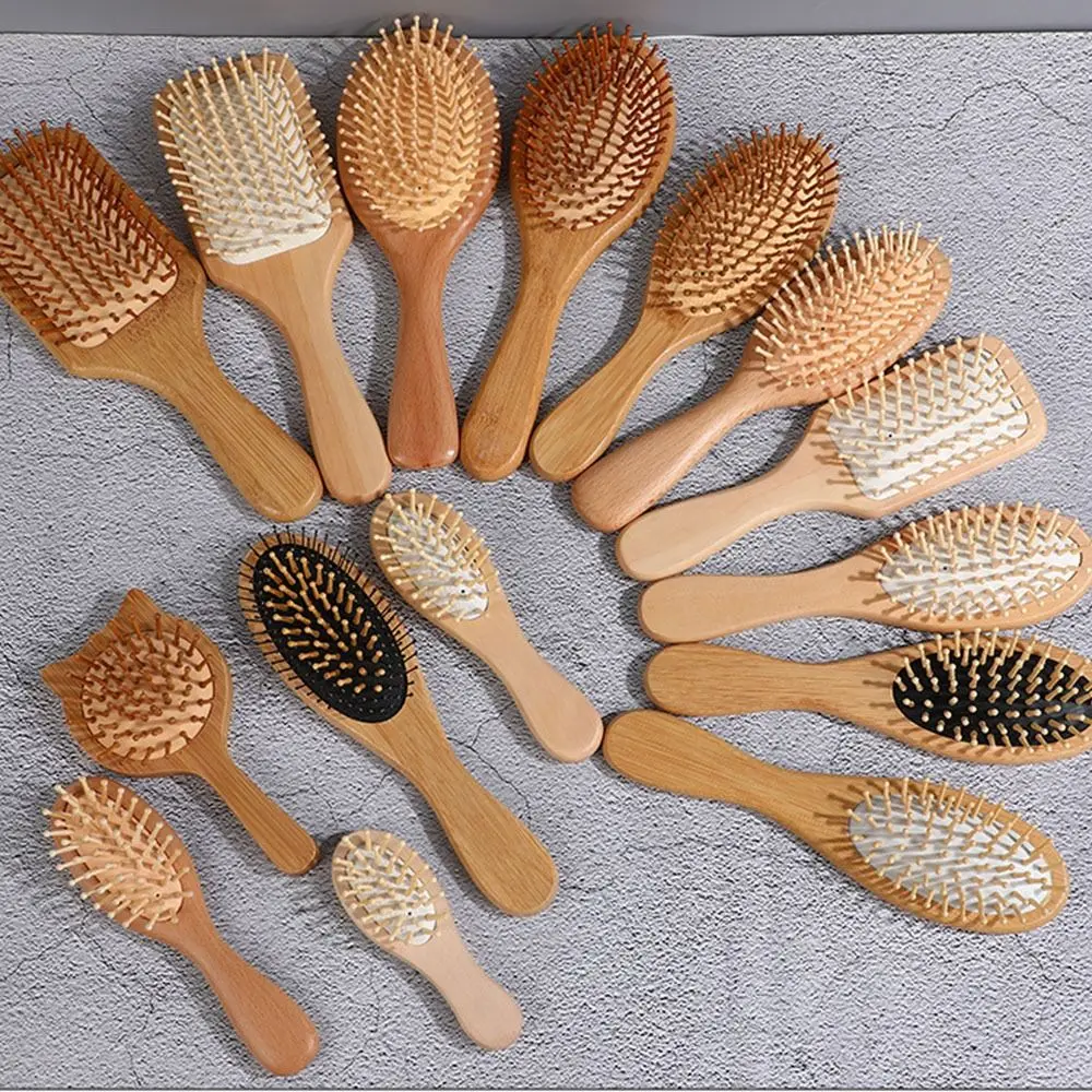 

1Pc Paddle Cushion Wood Comb New Hair Loss Hair Care Bamboo Comb Hairbrush Massage Brush Hair Scalp