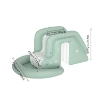 Toboggan gonflable géant 1,5/1,8/2/2,6 m pour piscine, épaissi avec pare-soleil, jouet aquatique familial pour enfants, jeu de jardin extérieur 5
