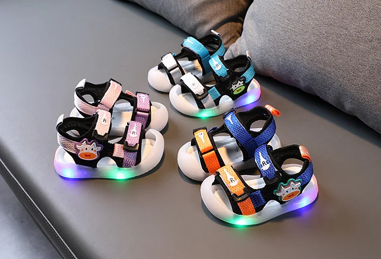 sandalias Kid led Light Sandals Summer New Baby Sandal Anti
