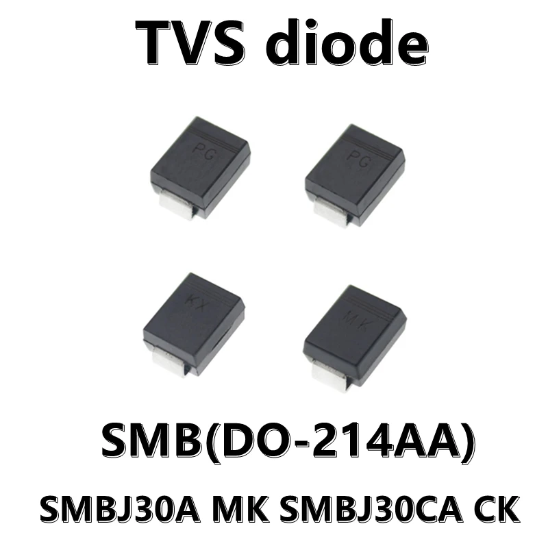 (20 Pz) Smbj30A Mk Smbj30Ca Ck Smd Tvs Diodo Di Soppressione Transitoria Smb Do-214Aa 30V