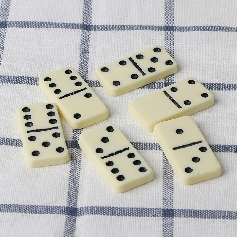 Double Six Dominoe Set Playing Chess Entertainment Travel Game Recreational Toy for Kids Boys Girls table games