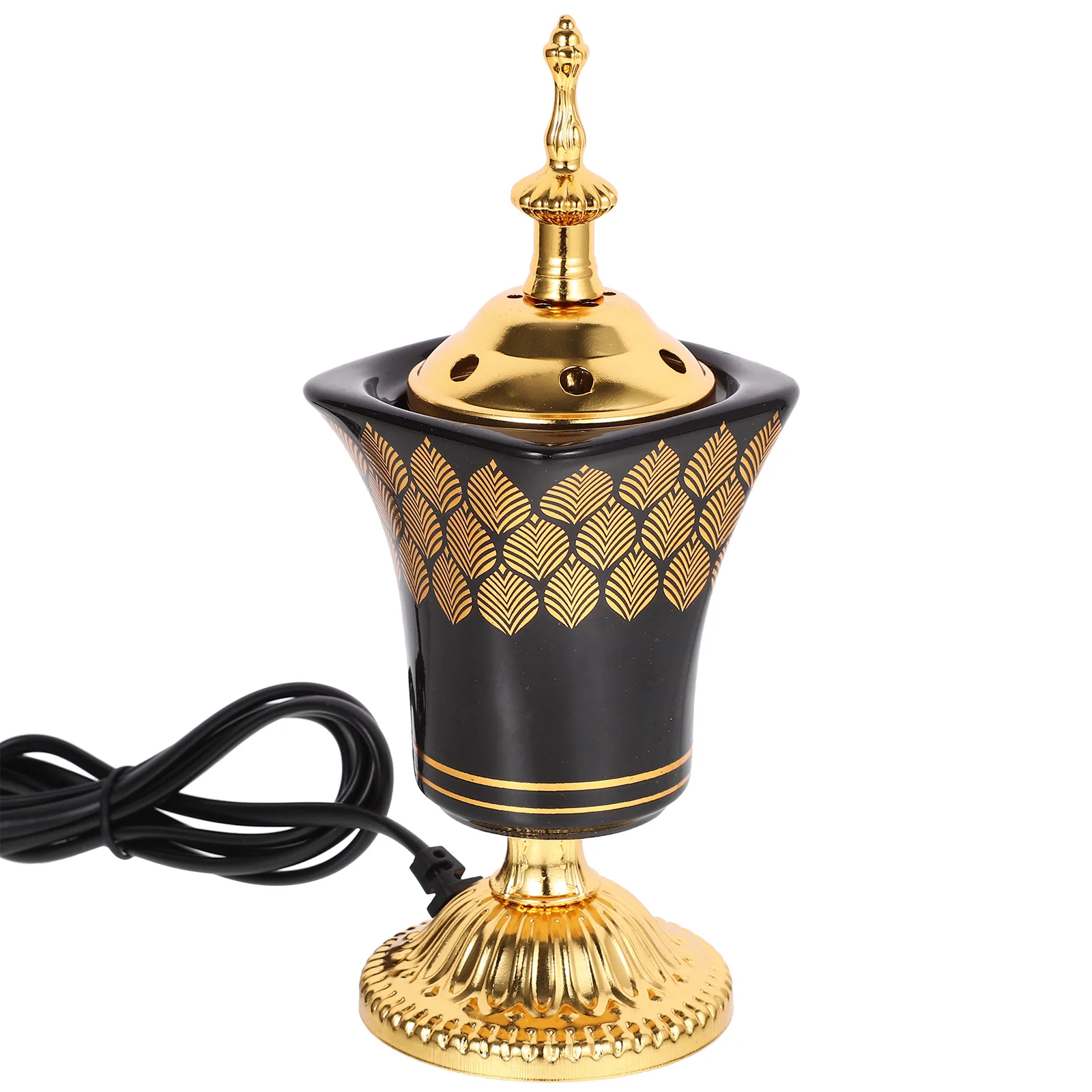 

Bakhoor Electric Incense Burner Vintage Arabic Incense Burner Middle Eastern Style Tabletop Electric Censer Aroma Burner