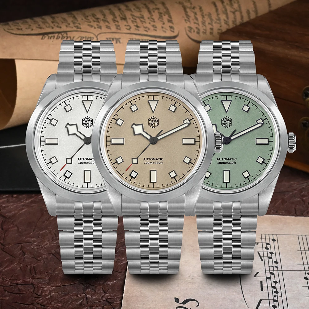 San Martin Men's Watch PT5000 38mm Explore Climbing Sport Couple Wristwatch Automatic Mechanical Luminous Waterproof 100m SN0107 5
