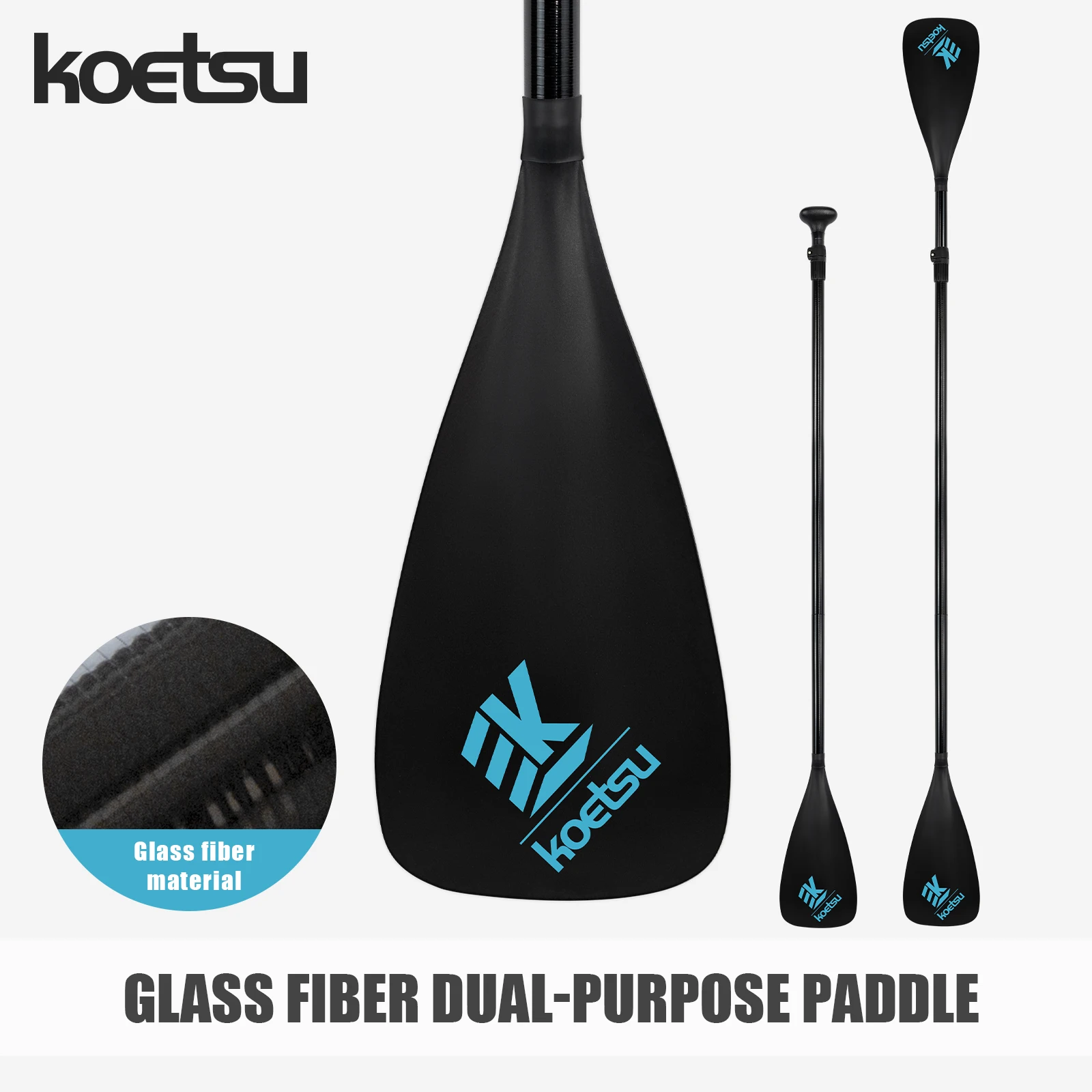 KOETSU SUP FIBERGLASS TWO WAY PADDLE -3 ADJUSTABLE