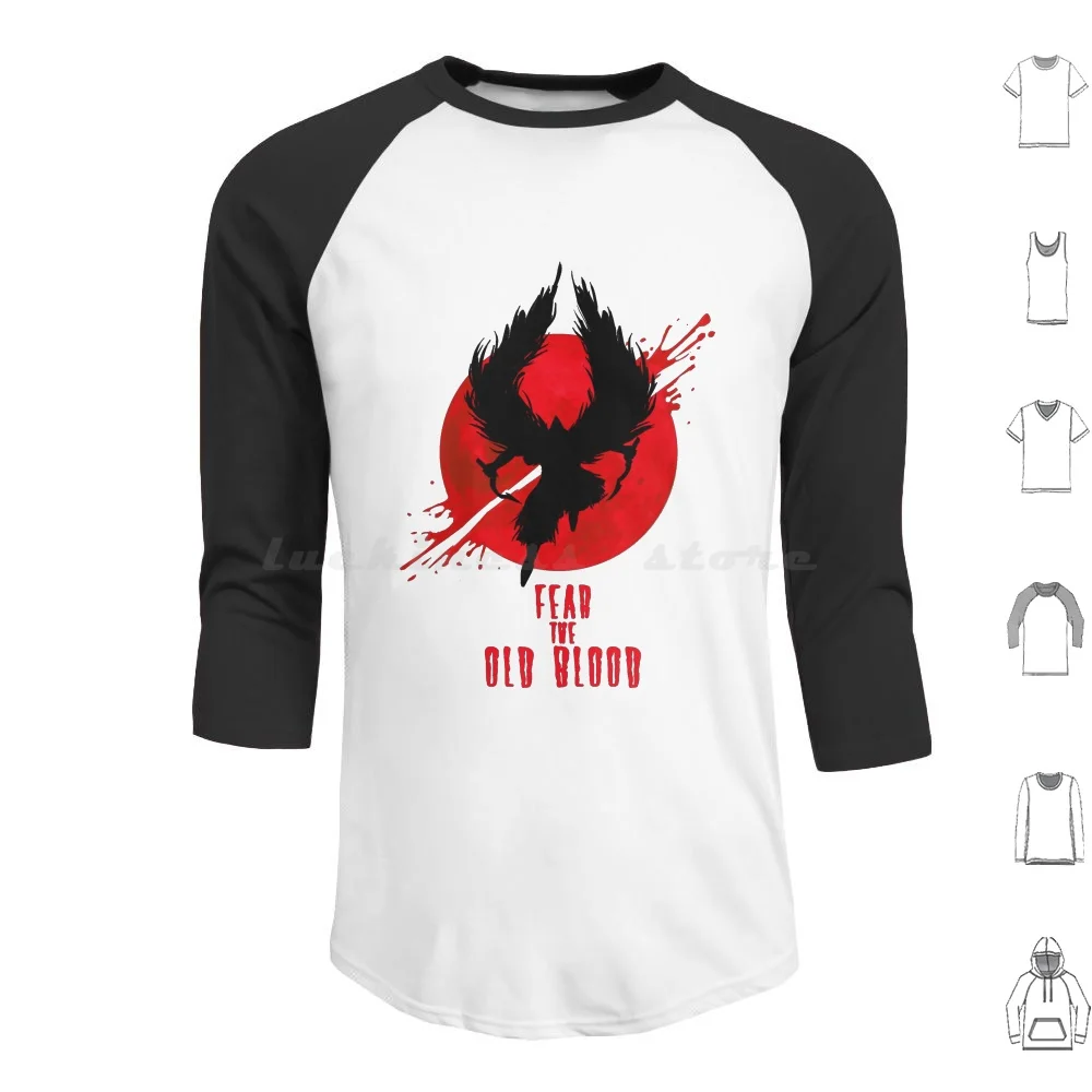 Fear The Old Blood Hoodies Manica Lunga Bloodborne Game Pc Videogioco Gaming Action Gioco Di Ruolo Hunter Player