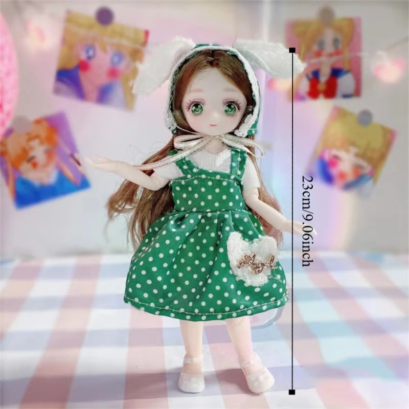 with Clothes BJD Doll with Clothes 3D Eyes Simulated Eye Simulated Eye Hinge Doll Removable Joints Cartoon Removable Joints Doll