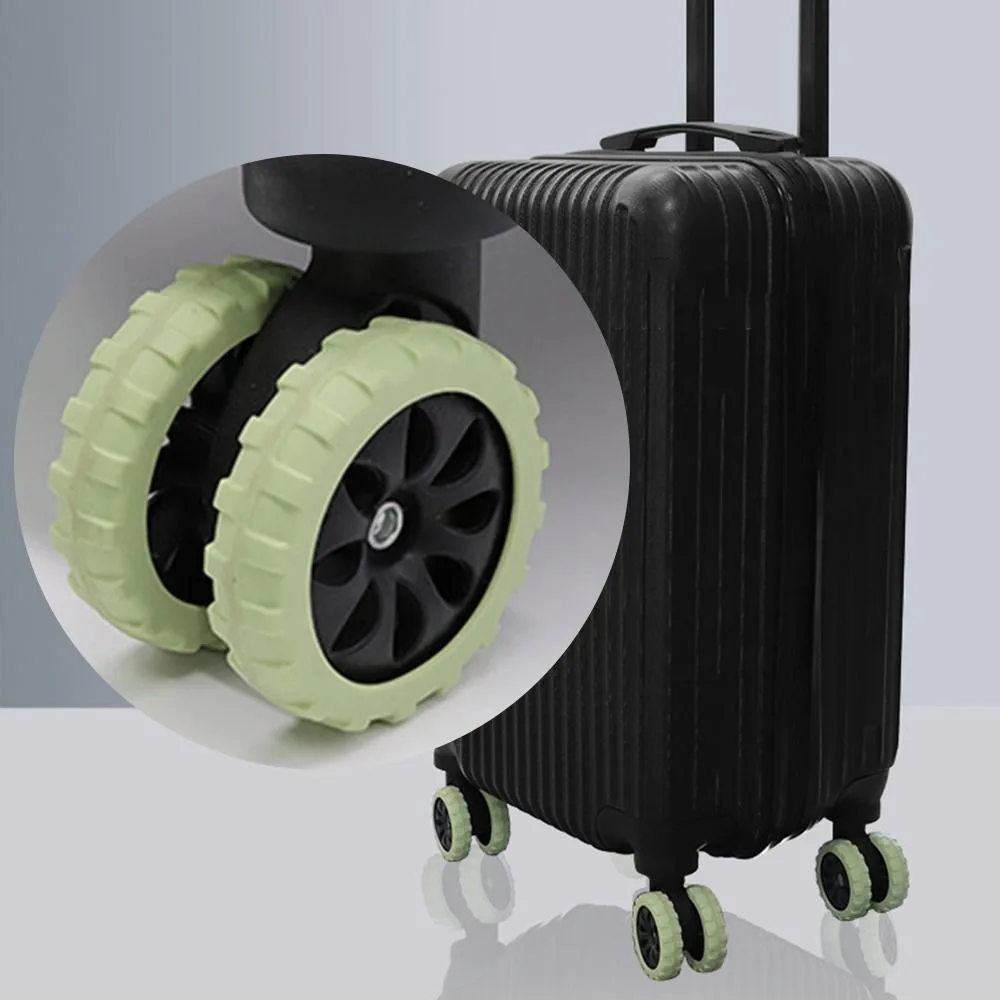 8PCS/Set Suitcase Parts Axles Travel Luggage Caster Shoes Silicone Luggage wheels protector Reduce Noise