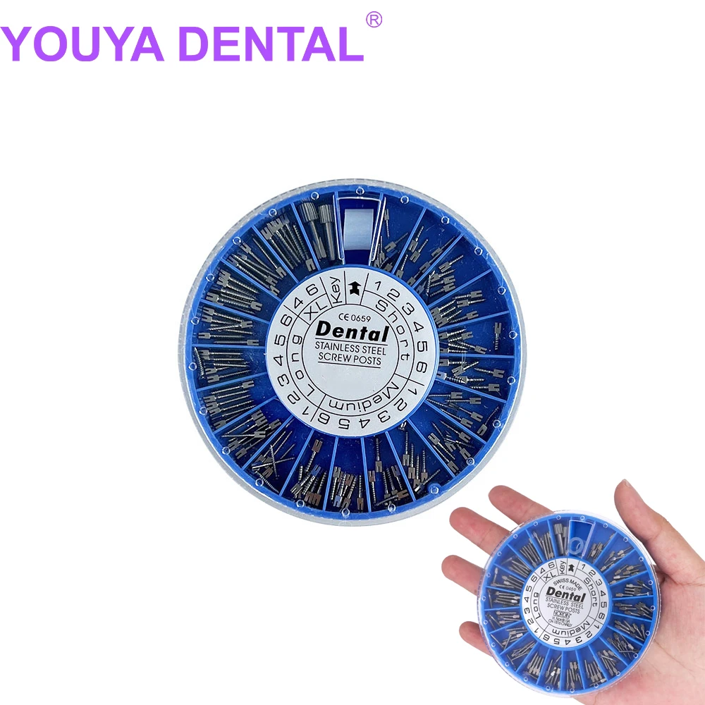 

120pcs/Box Dental Stainless Steel Root Canal Pins Screw Post Core Crown Repair For Dentistry Supplies Instruments Dentistry Tool