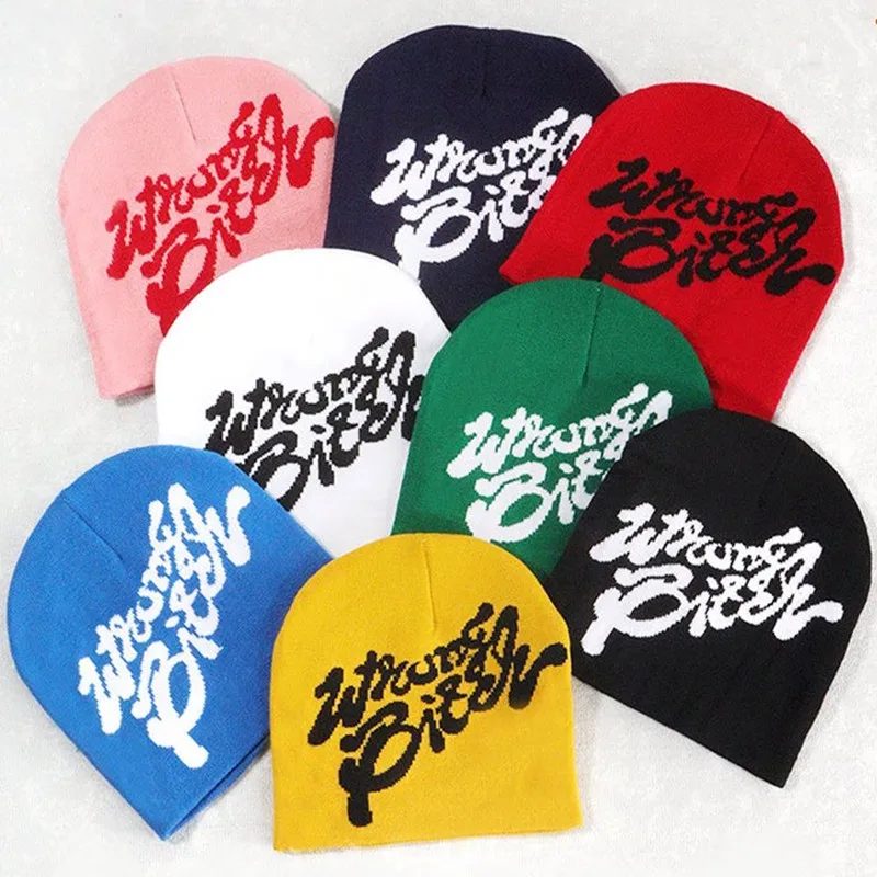 

New Elastic Knitting Beanies Hat Men Women Paragraph Quality Letter Cap Y2k Warm Fashion Hundred Take Unisex Cold Cap