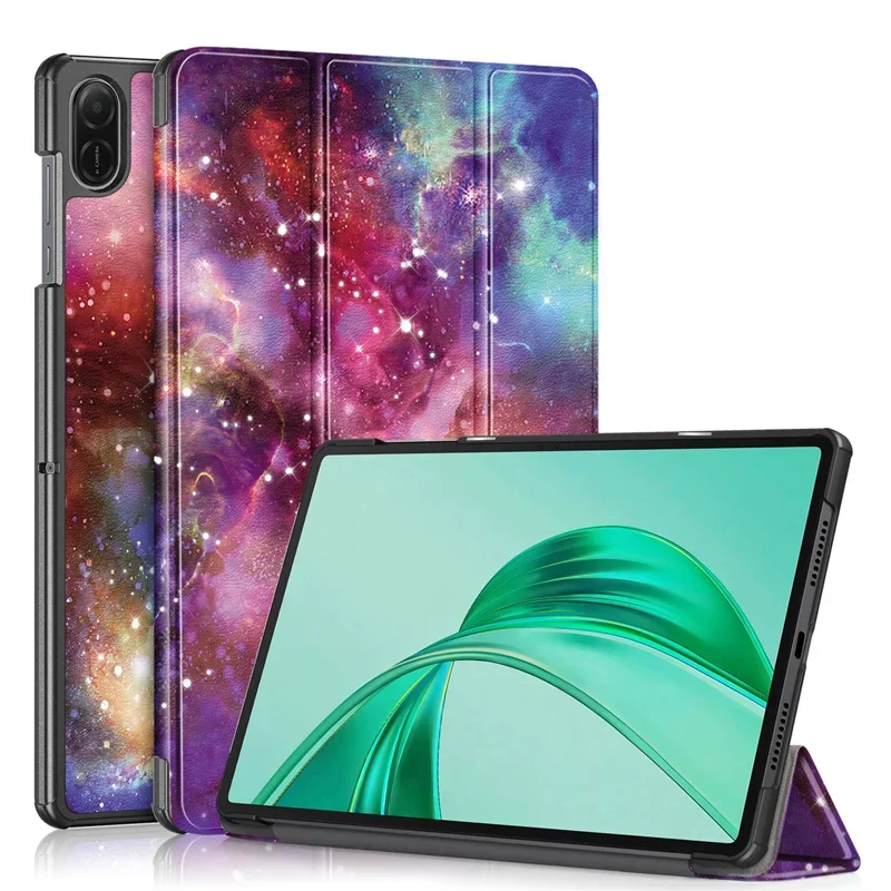 Elegant Trifold Magnetic Leather Tablet Case - Stand Hard Cover