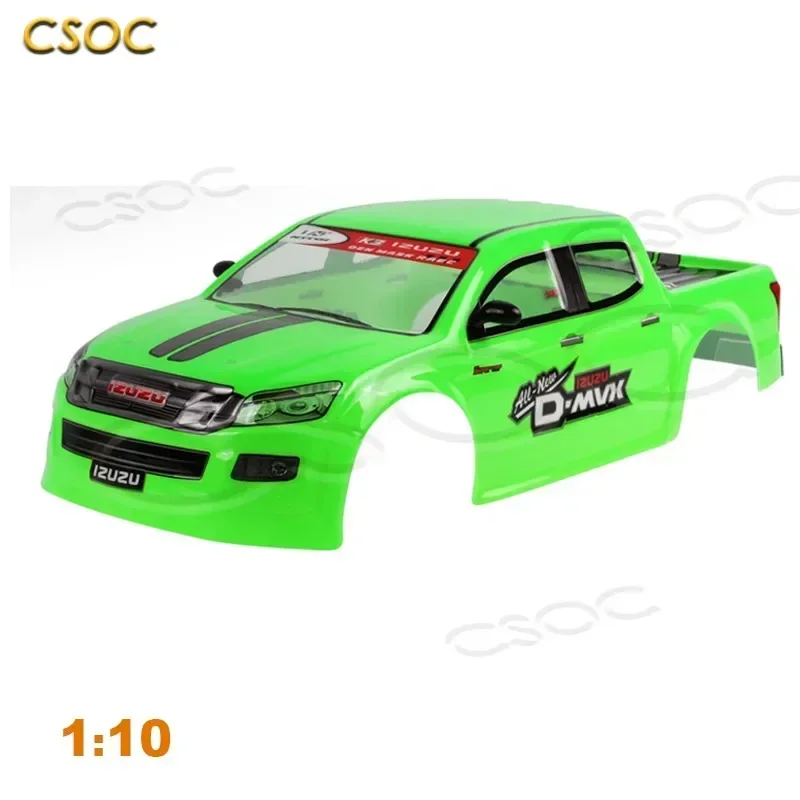 CSOC 1/10 자동차 쉘 키트 액세서리 큰 오프로드 4WD 속도 원격 제어 드리프트 레이싱 트럭 45-70km/h 성인용 RC PVC 장난감
