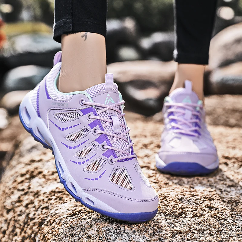 STRONGSHEN Waterproof Men Hiking Shoes Outdoor Couple Aqua Water Shoes Breathable Trekking Shoes Camping Boots Sports Sneakers