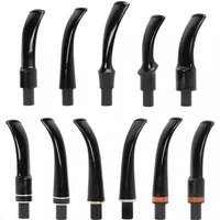 MUXIANG 1pc acrylic pipe holder classic curved handle tobacco pipe holder   for 9mm filter element DIY Father Day Christmas gift 1