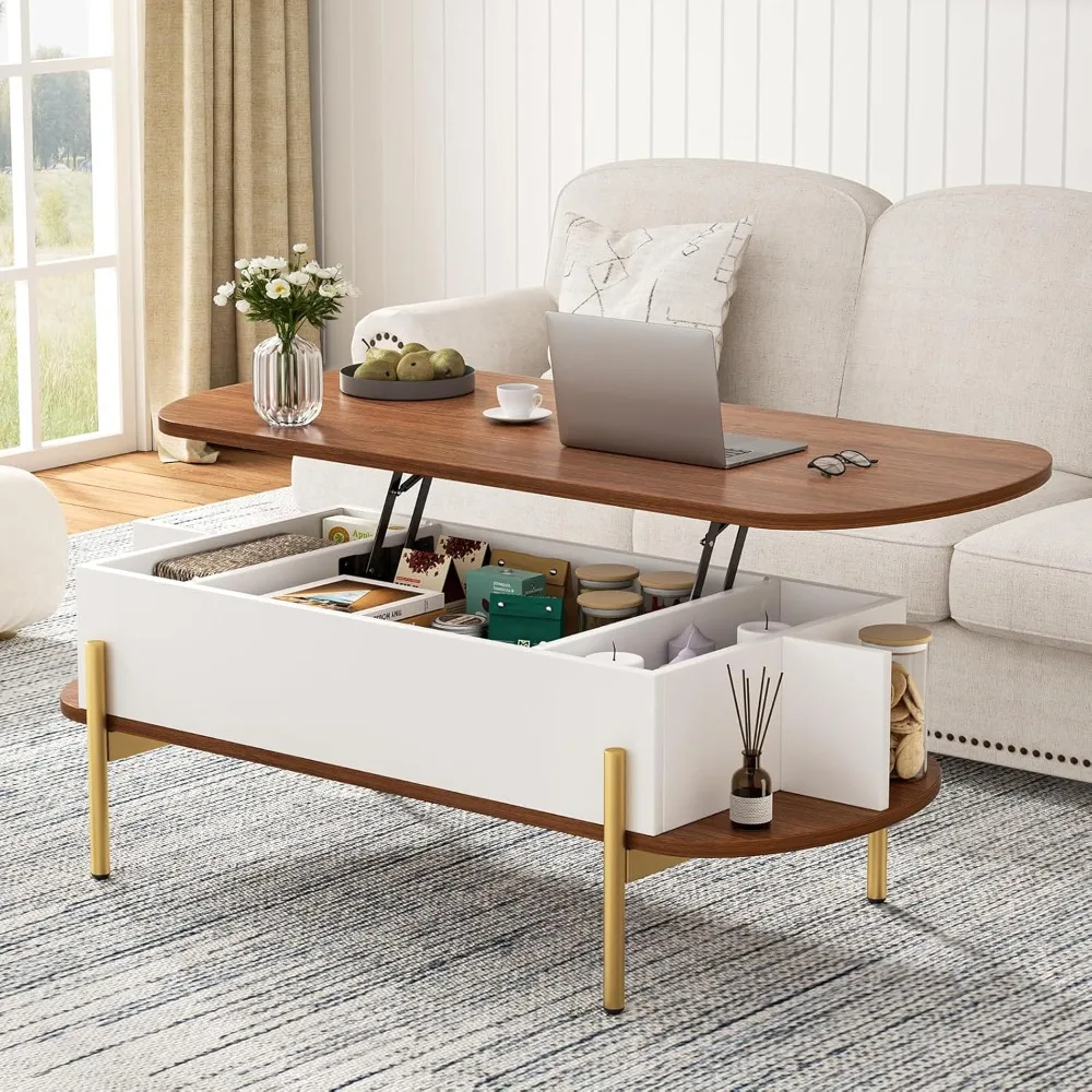 HUANZHUANG oval lift top coffee table - image 1
