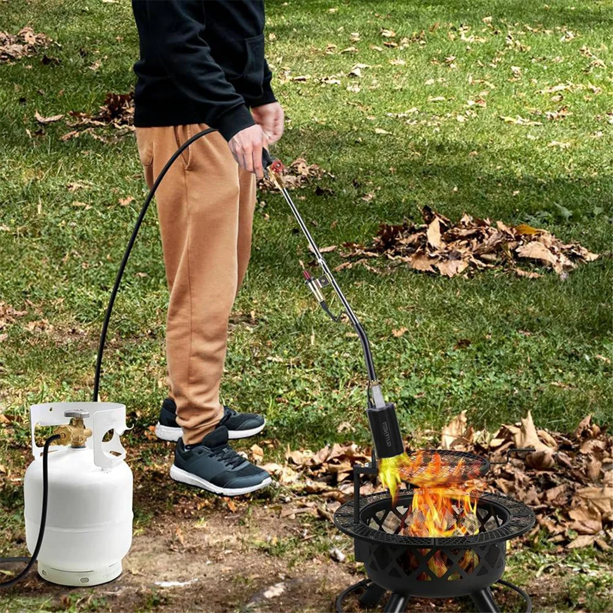 Portable Propane Torch Burner Weed Torch for Garden Wood Roofing Snow Road Charcoal 6
