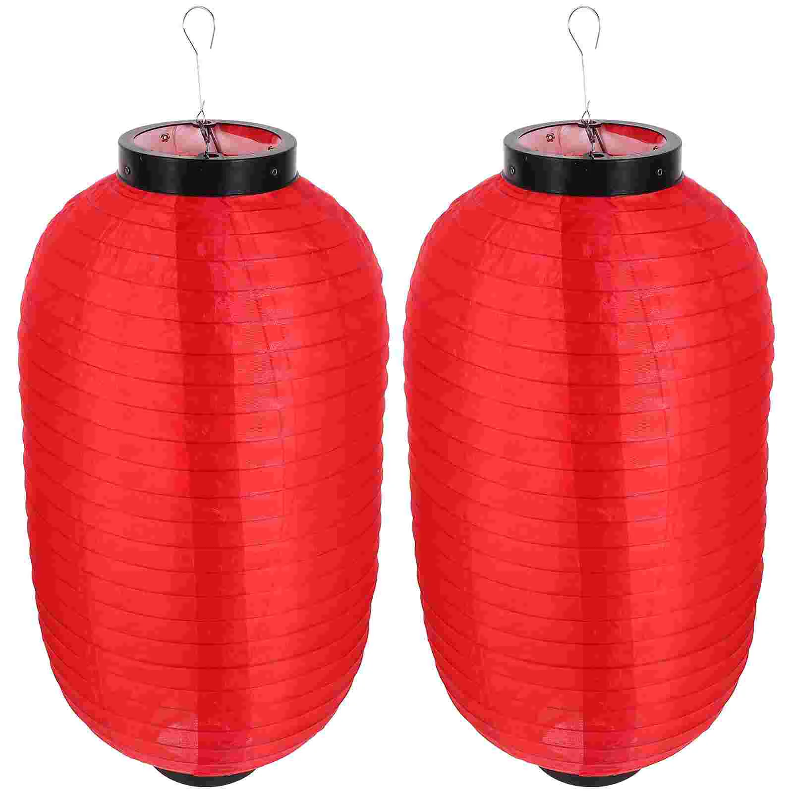

Lantern Japanese Lanterns Hanging Paper Silk Chinese Outdoor Lamp Style Ornament Waterproof Bar Decorations Sushi Red White
