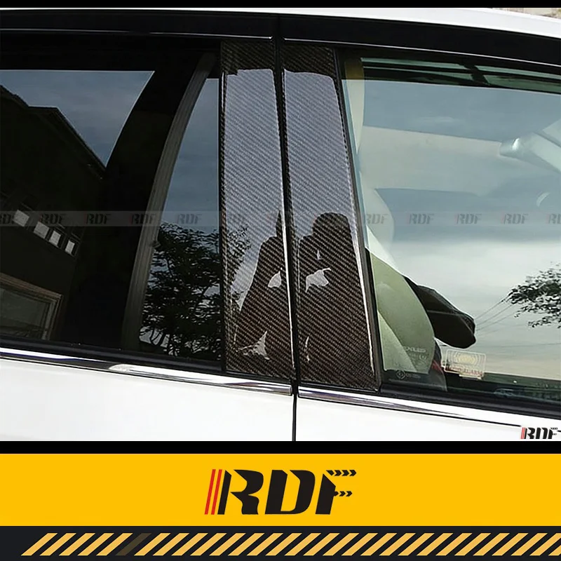 ? 폭스바겐 MK VW 골프 6 7 7.5 GTI R20 R 개조용 카본 파이버 BC 센터 필러 윈도우 트림 필러 스트립 스티커