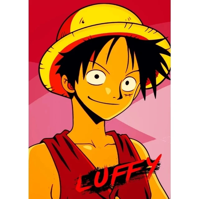 Personagem de desenho animado Luffy que muda o rosto ornamentos