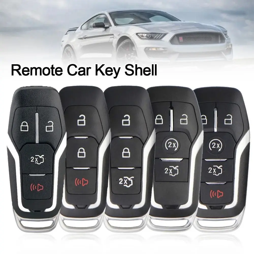 

Flip Remote Car Key Shell Case For Ford/Fusion/Explorer/Edge/ Mustang/Mondeo/Kuka 2013-2017 3/4/5 Buttons HU101 Blade