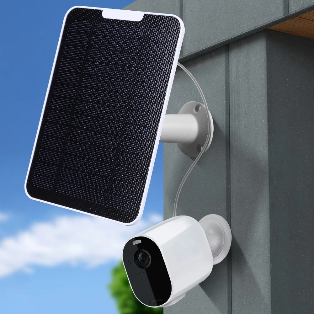 Arlo 에센셜 스포트라이트 XL 스포트라이트 카메라용 태양 전지 플레이트, 마이크로 USB 충전 케이블, 5W 태양열 배터리 충전기, 9.8ft, 1/3 개