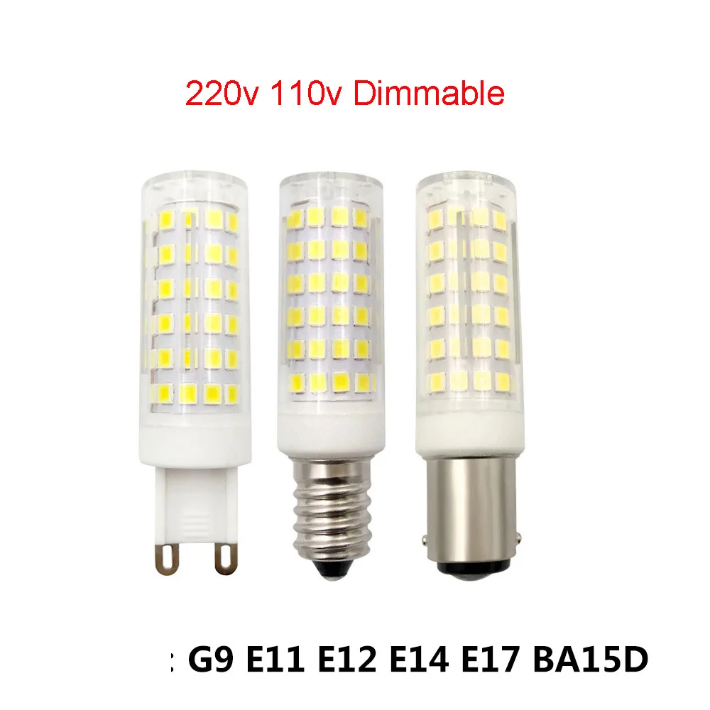 

10 шт., компактная галогенная Керамическая люстра G4 G9 E11 E12 E14 E17 BA15D, 9 Вт, 220 В переменного тока, 70 Вт, 80 Вт