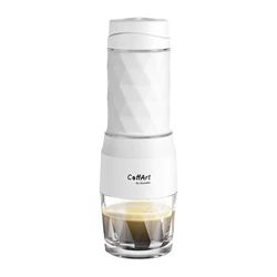 Portable Espresso Coffee Maker - Hand Press Brewer (White)