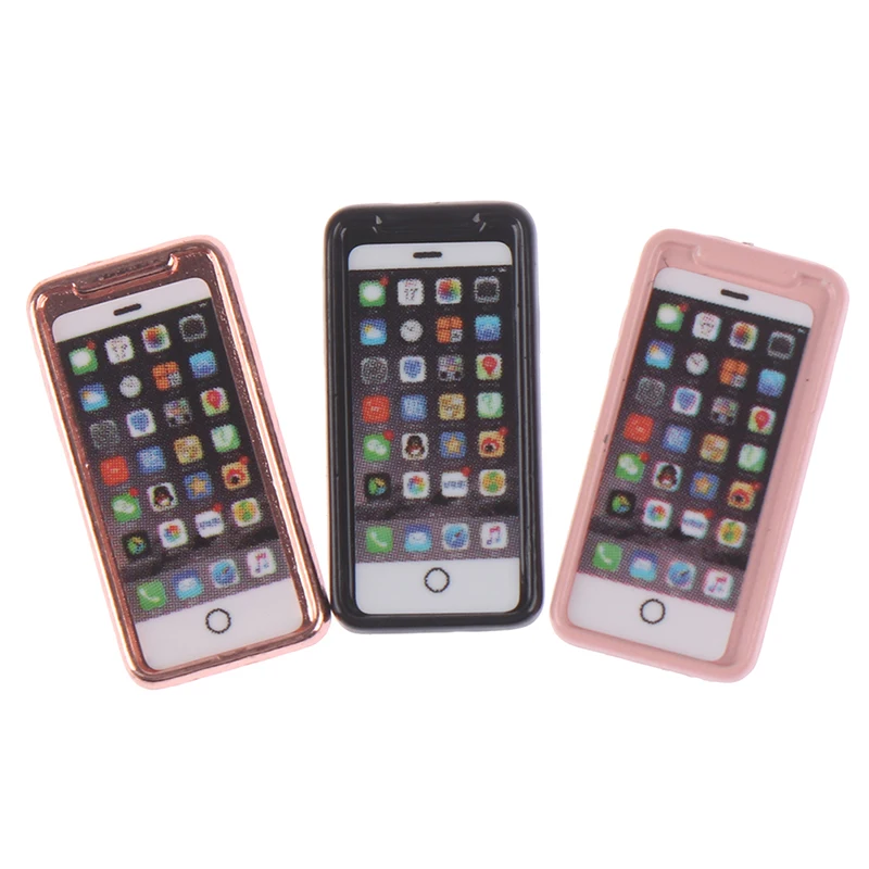 Doll Accessories Mini Resign Mobile Phone Model Simulation Toy for Doll House Decoration 1/12 Dollhouse Miniature
