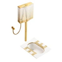 *European Style Golden Squatting Toilet, Squatting Pit Type Flush Tank, Complete Set Of Toilet, Squatting Toilet 1
