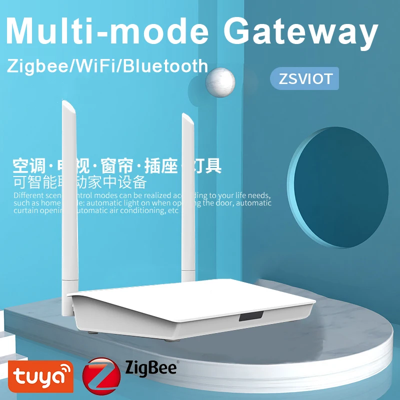 

Tuya Zigbee Gateway Zigbee 3.0 Hub Bluetooth gateway with Network Cable Socket Wired Connection Smart Life Control