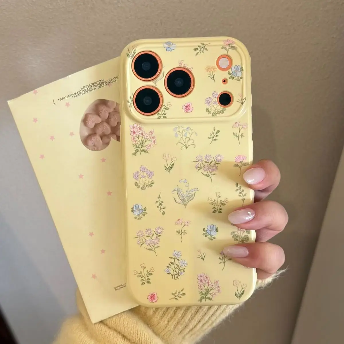 Summer Fragrant Flowers Yellow Shockproof Phone Case with Soft Bumper Cover