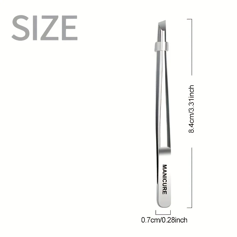 Premium Stainless Steel Precision Tweezers with Non-Slip Grip for Eyebrow Grooming and Eyelash Application