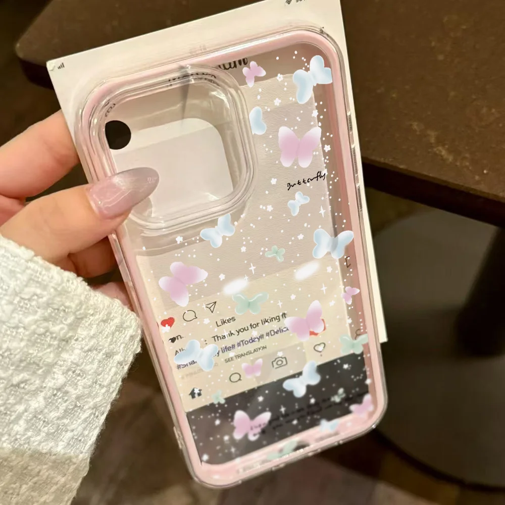 ตัวเลือกสินค้า เคส TPU นิ่มใสลายดอกไม้ 2 in 1 สำหรับ iPhone 11-17 Pro Max 13-15 14 12 17 Air