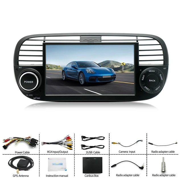 2+64G Carplay Für Fiat 500 2007-2015 7" Autoradio Android