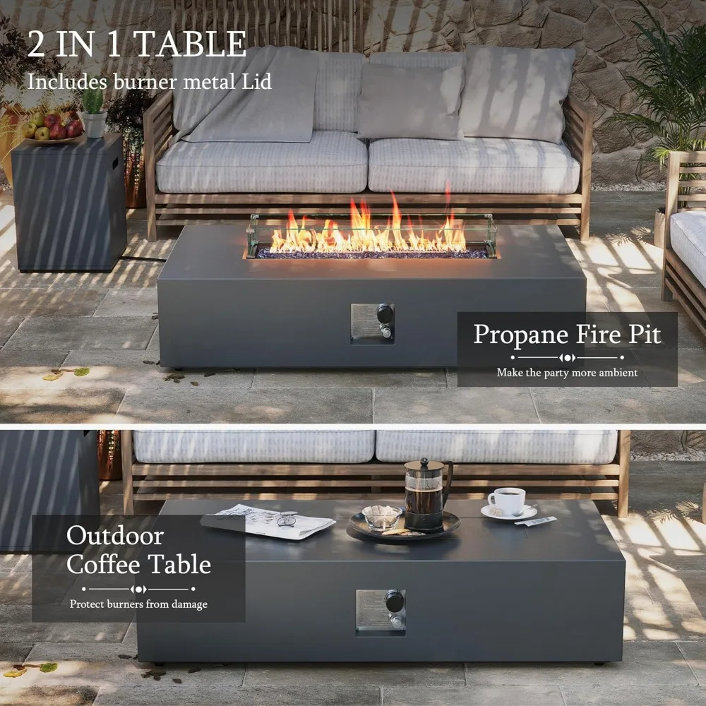 Outdoor Propane Gas Fire Pit Table 6