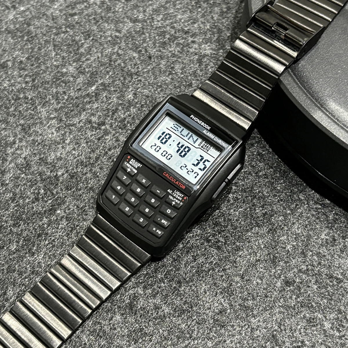 Men's Calculator Watch Multifunctional LED Watch Stainless Steel