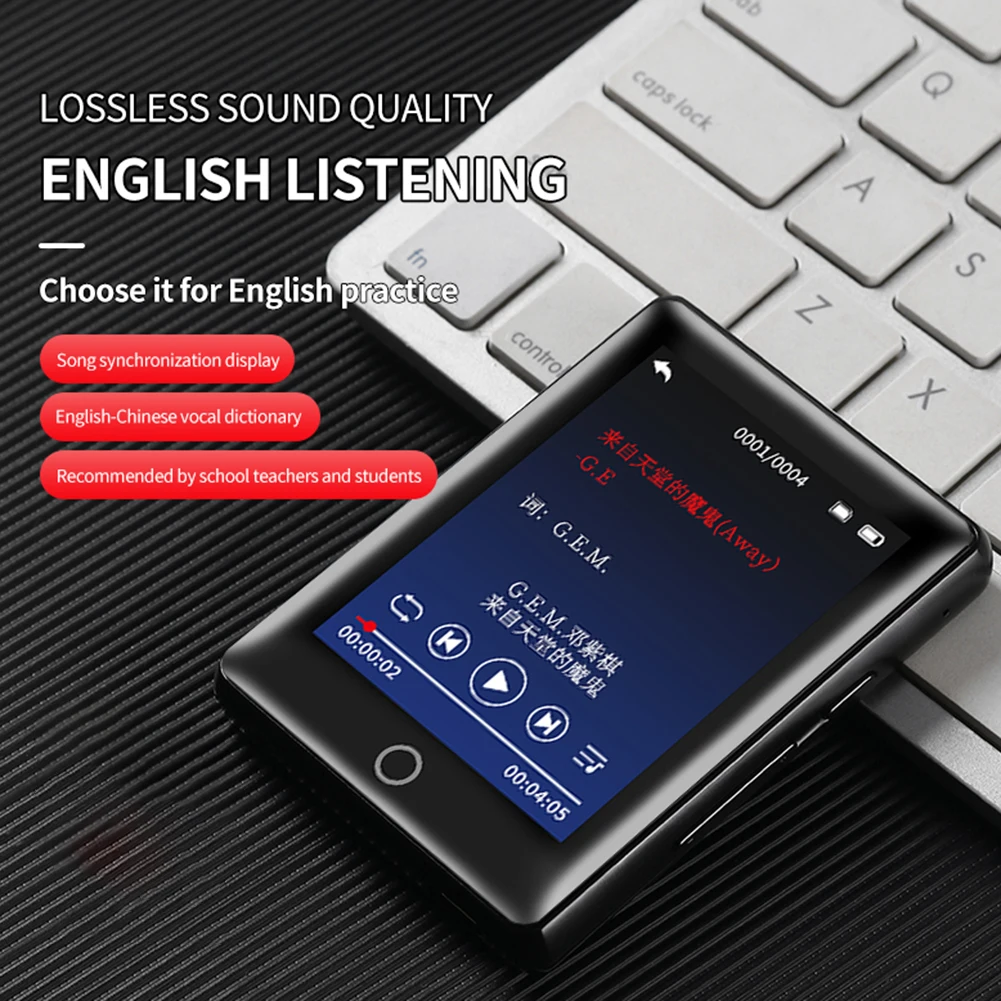 4/8/16/32GB Music MP3 MP4 Player 2.5inch Full Touch Screen Walkman Bluetooth-Compatible 5.0 HIFI Sound Quality