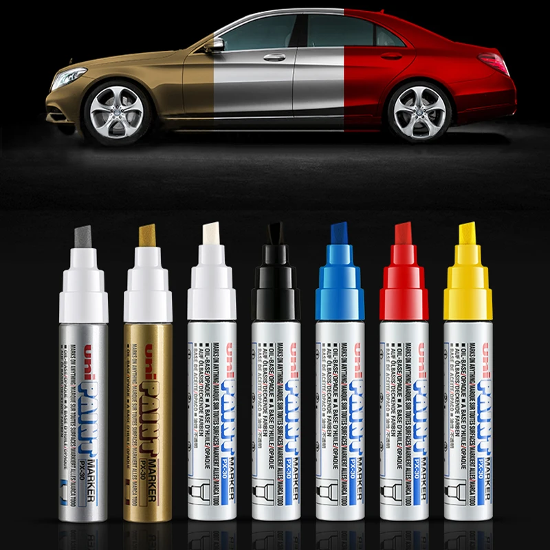 7 Pcs/lot Uni Paint Pen Px-30 Thick-tip Marker Coverage Power Waterproof Quick-drying Suitable for Smooth Surface Plastic Metal paint marker pen,paint pen,art marker pen,marker pens,markers pen