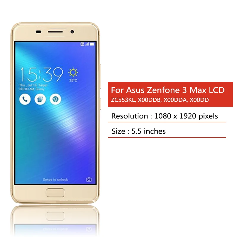 5.5 polegada para asus zenfone 3 max zc553kl x00ddb x00dda x00dd