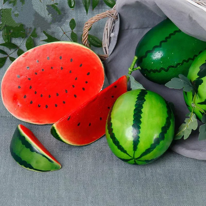 1 Pcs Artificial Creative Fake Fruit Simulation Watermelon Ornament Craft Food Photography Props Children Early Education Gifts artificial fruits and vegetables