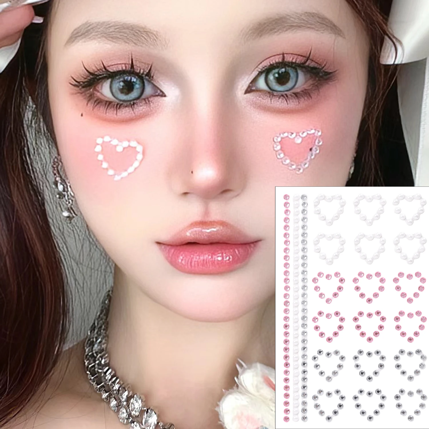 Acrylic Heart Bow Stickers for Party Costumes