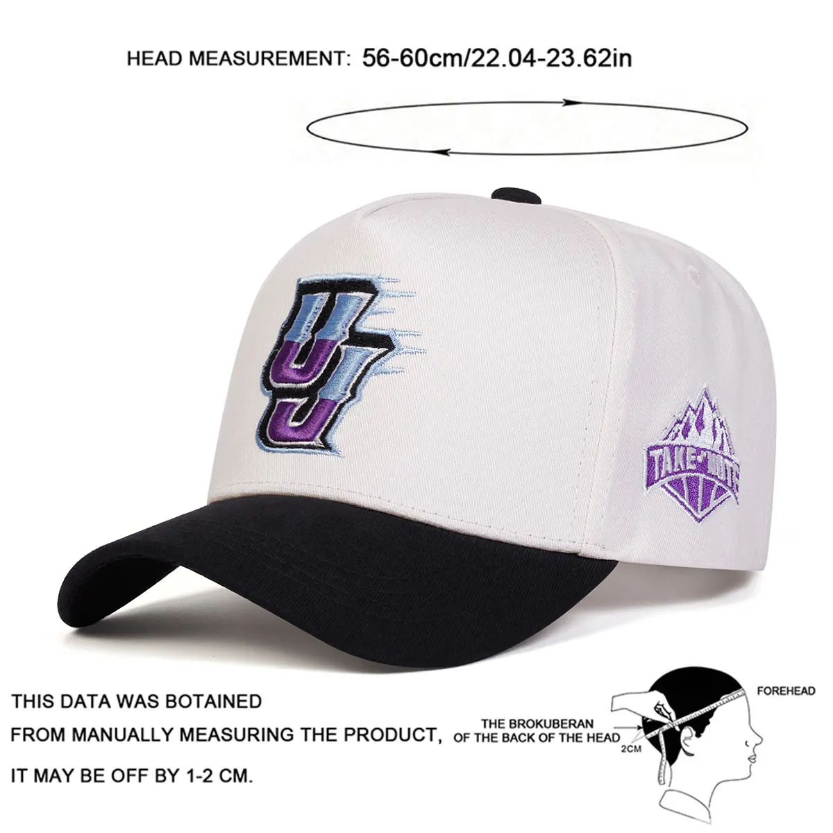 Unisex TAKE NOTE Letter Embroidery Baseball Caps Spring and Autumn Outdoor Adjustable Casual Hats Hip Hop Hat Sunscreen Hat