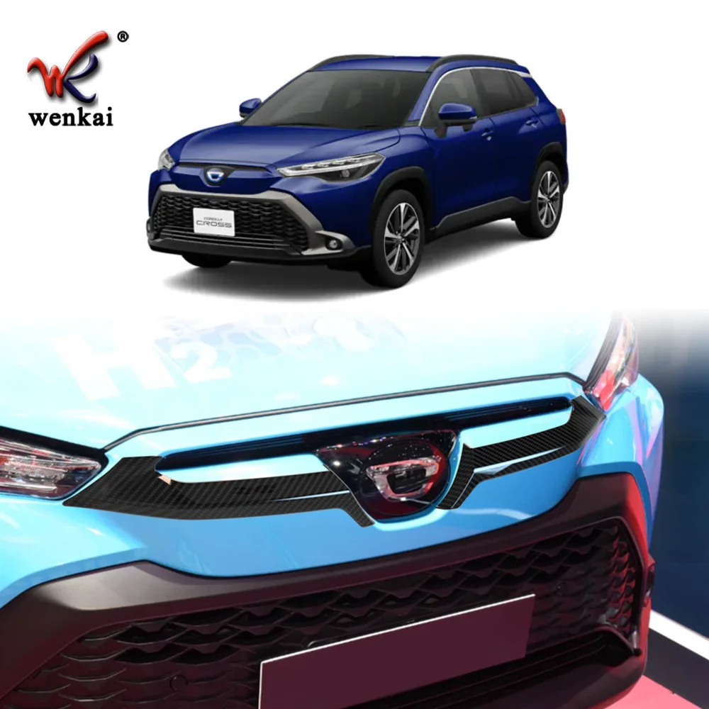 2022-2025 Toyota Corolla 크로스 크롬 액세서리 용 자동차 전면 그릴 레이싱 트림