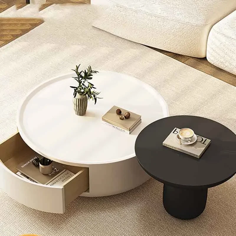 

Italian Wood Coffee Table Office Modern Minimalist Round Living Room Coffee Table Luxury Articulos Para El Hogar Decoration Home