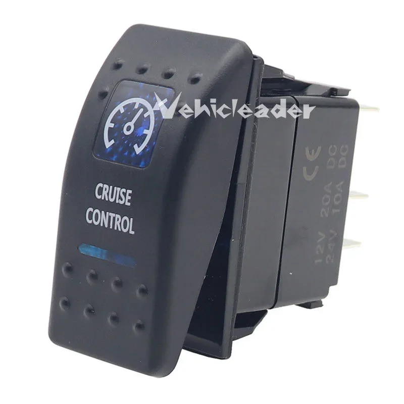 Waterproof Dual Blue LED Rocker Switch for Vehicle and Marine Use