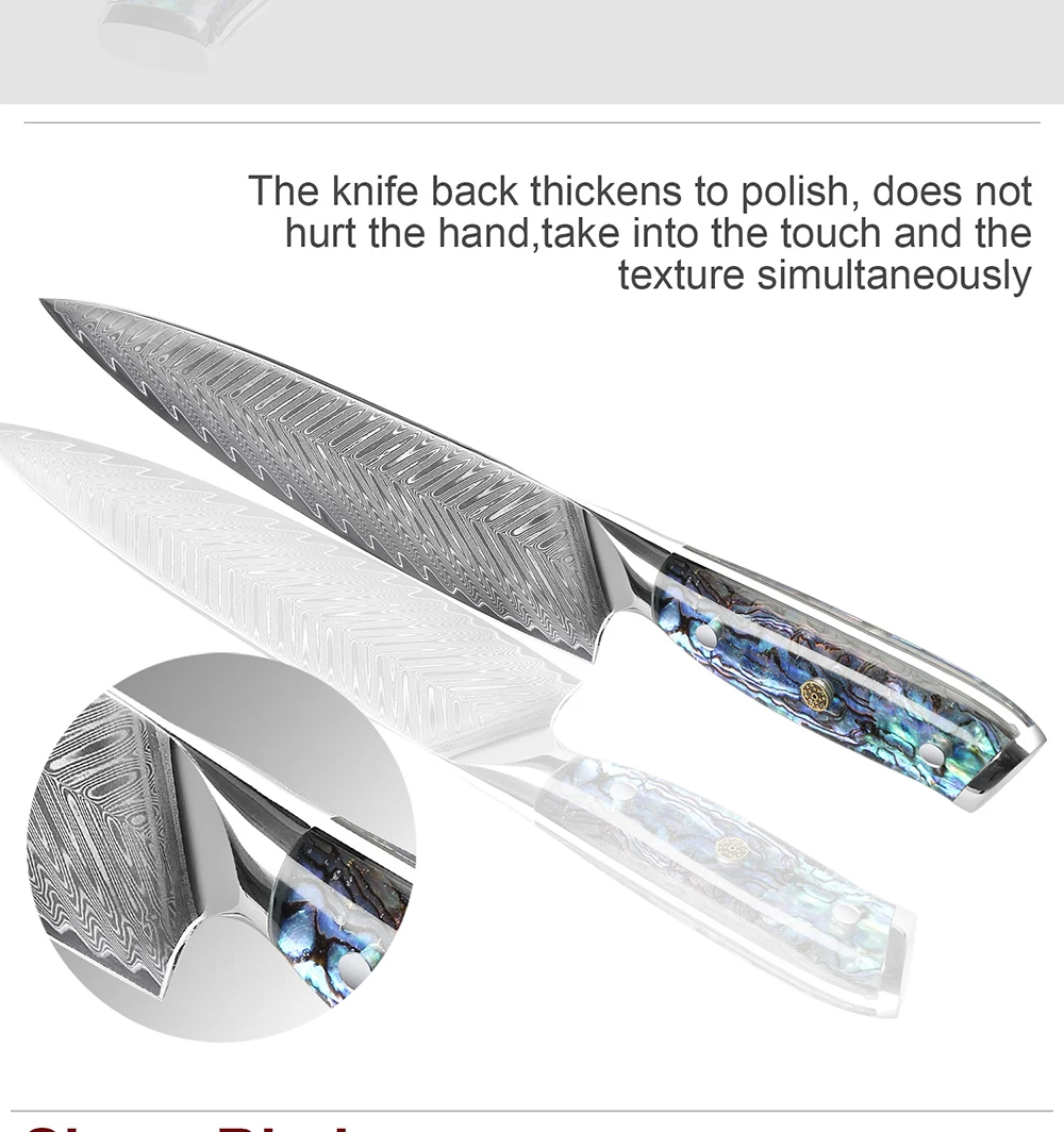 XITUO Damascus Steel Kitchen Knife Set 1-5 PCS
