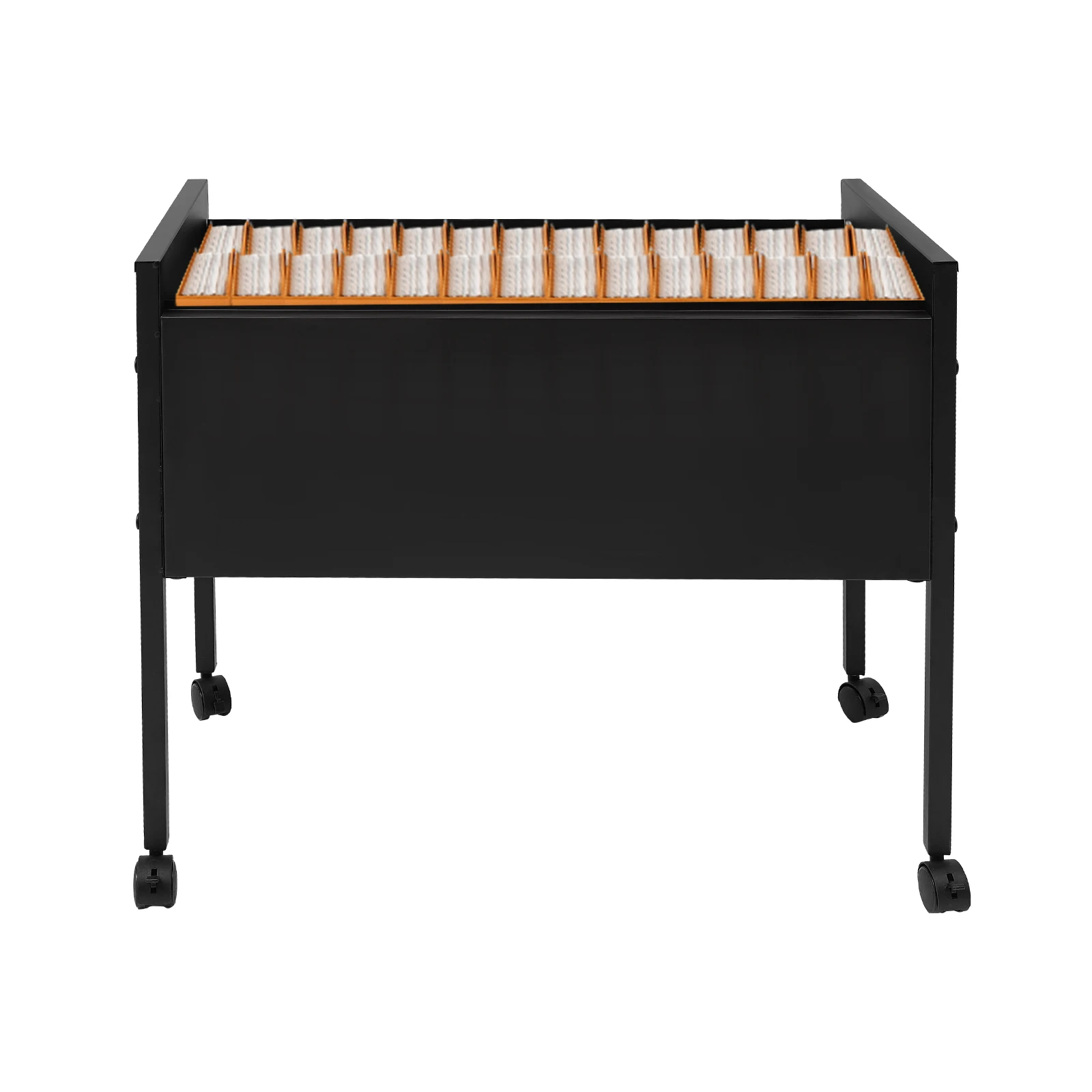 Mobile File Cart with Lock, Rolling File Cabinet Hanging Letter/Legal Size with Lockable Sliding Cover, Office Organizer