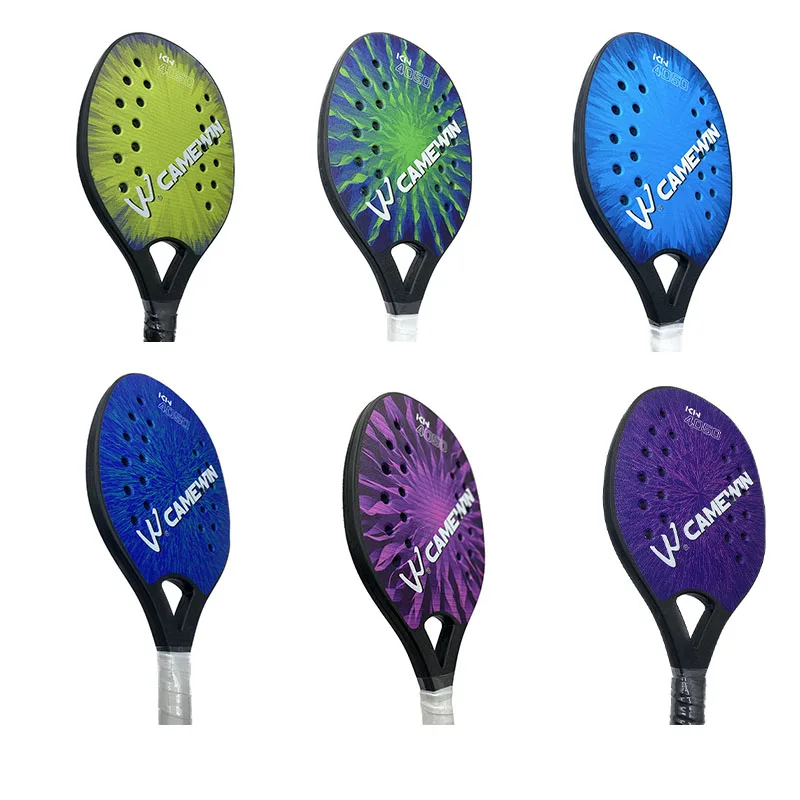 2 PCS Camewin Beach Tennis Racket Plastic Frame Feminino Masculina Kit Rude Surface Treatment Beginner Kids Light 290g New