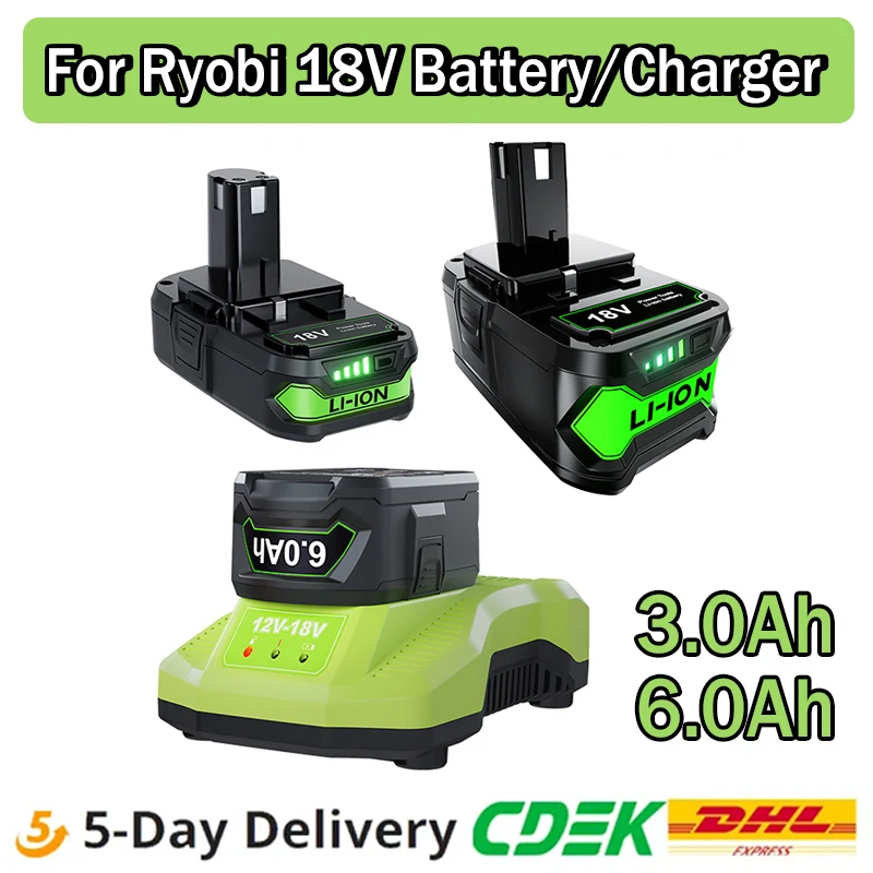 Per Batteria Agli Ioni Di Litio Ryobi 18V Per Ryobi One P108 P102 P103 Batteria Di Ricambio Bpl1820 Rb18L50 Rb18L40 Strumento Cordless Rb18L20
