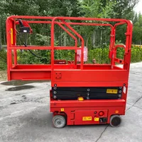 แพลตฟอร์มยกแบบกรรไกรไฟฟ้าแบบพกพาขนาด 4-10 เมตร ปรับแต่งได้ สภาพใหม่ ขับเคลื่อนด้วยตัวเอง รองรับน้ำหนักได้ 300 กิโลกรัม 4